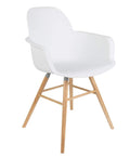 Chair with armrests Albert Kuip White — Zuiver