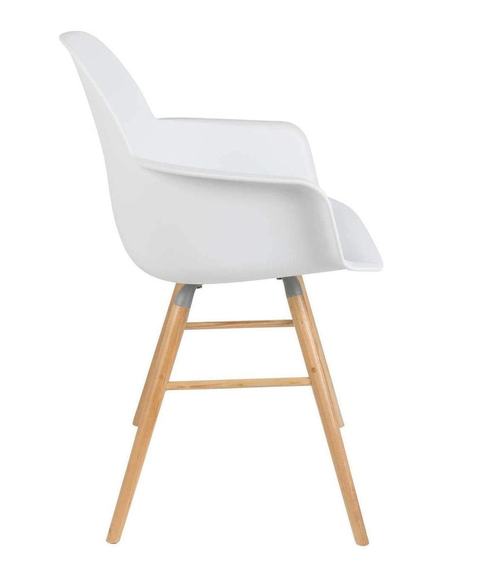 Chair with armrests Albert Kuip White — Zuiver