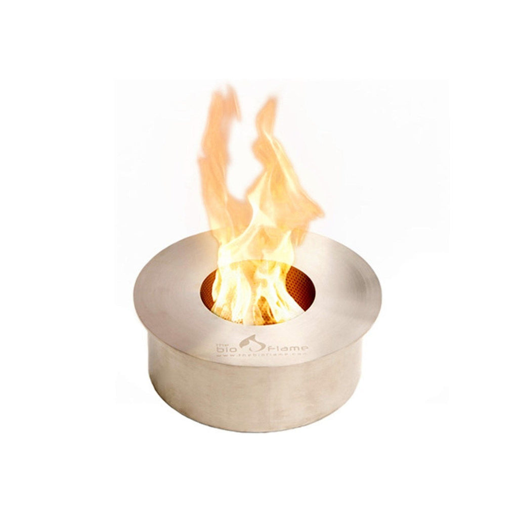 The Bio Flame 13" Silver Round Ethanol Fireplace Burner – view 2