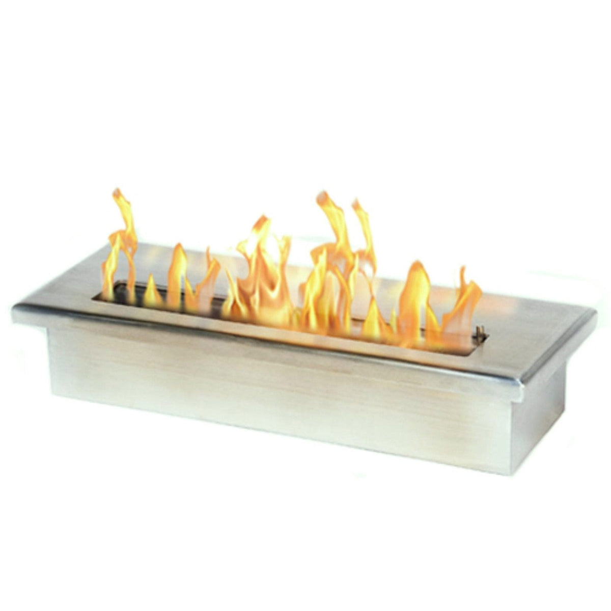 The Bio Flame 16" Indoor/Outdoor Silver Fireplace Burner (Stainless Steel)
