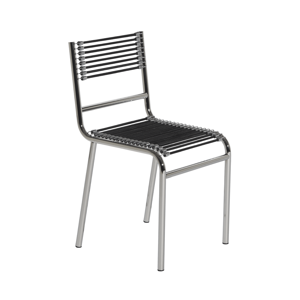 SANDOWS Chair N°212 in black with a steel base — Petite Friture