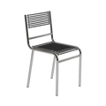 SANDOWS Chair N°212 in black with a steel base — Petite Friture