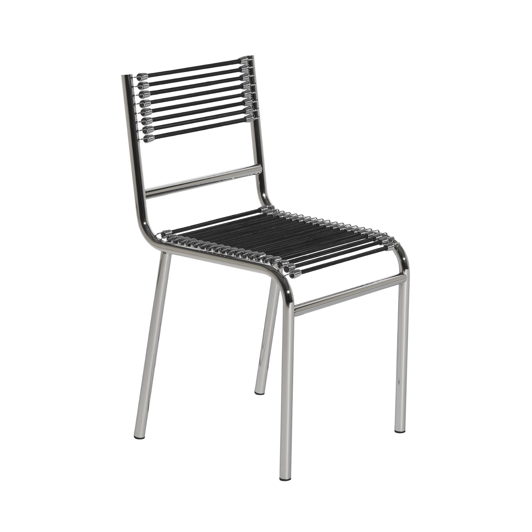 SANDOWS Chair N°212 in black with a steel base — Petite Friture