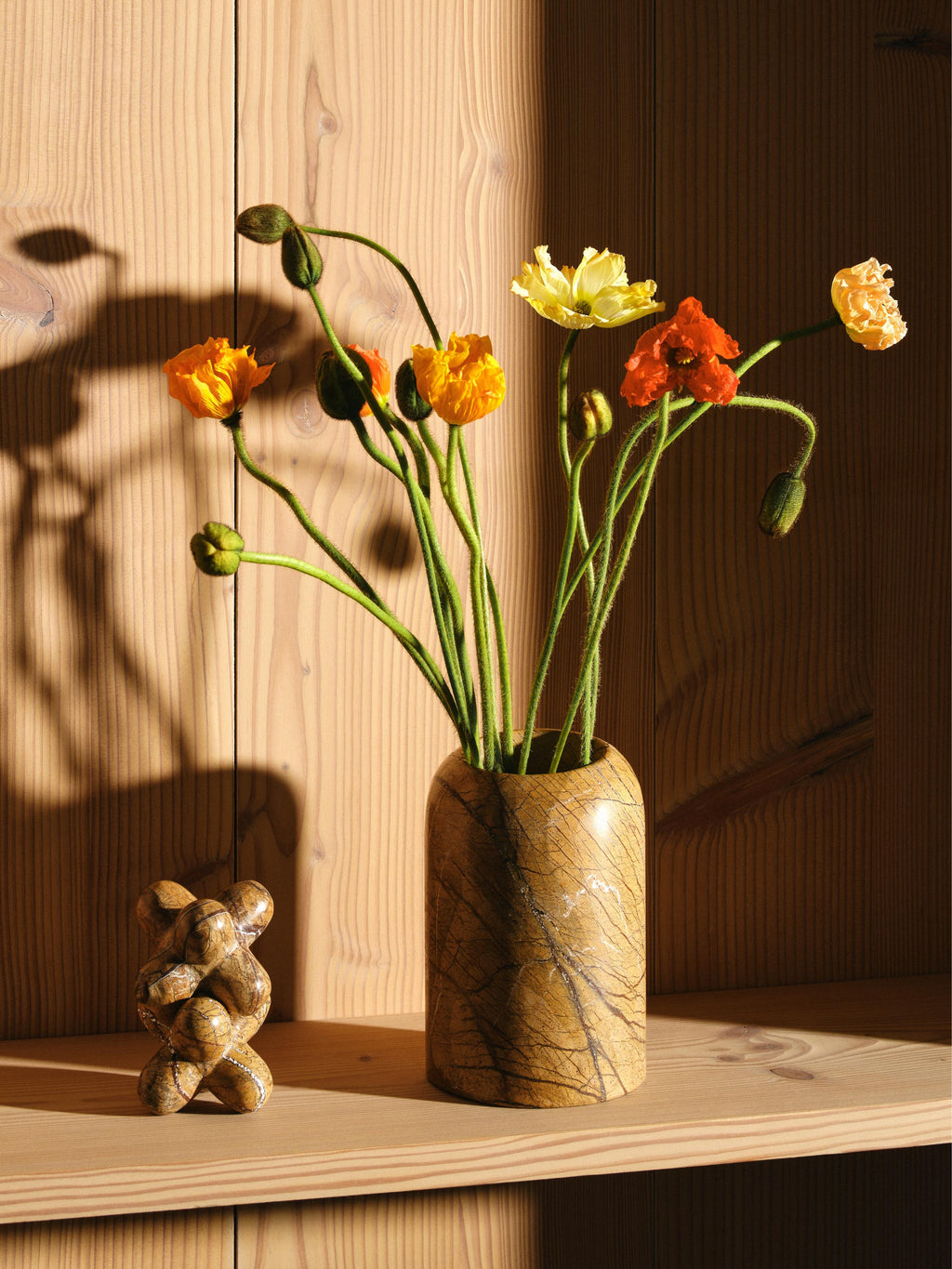 BOULDER Vase in Brown Marble Forest — Tom Dixon