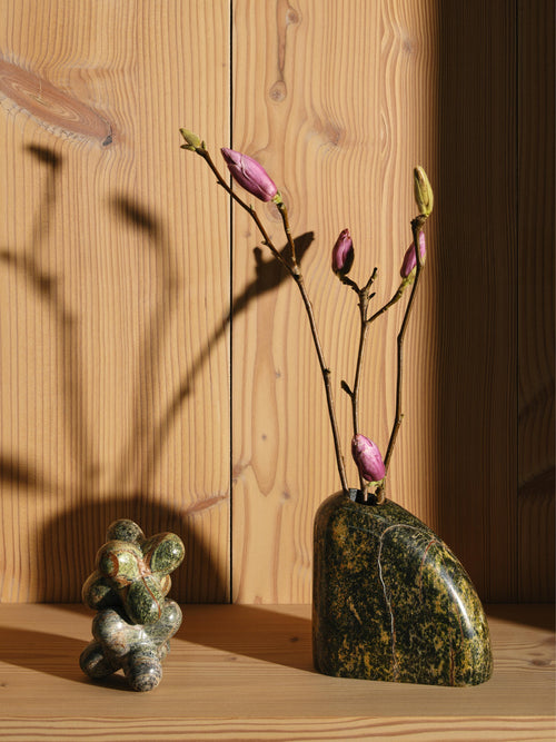 BOULDER Vase in Forest Green Marble — Tom Dixon