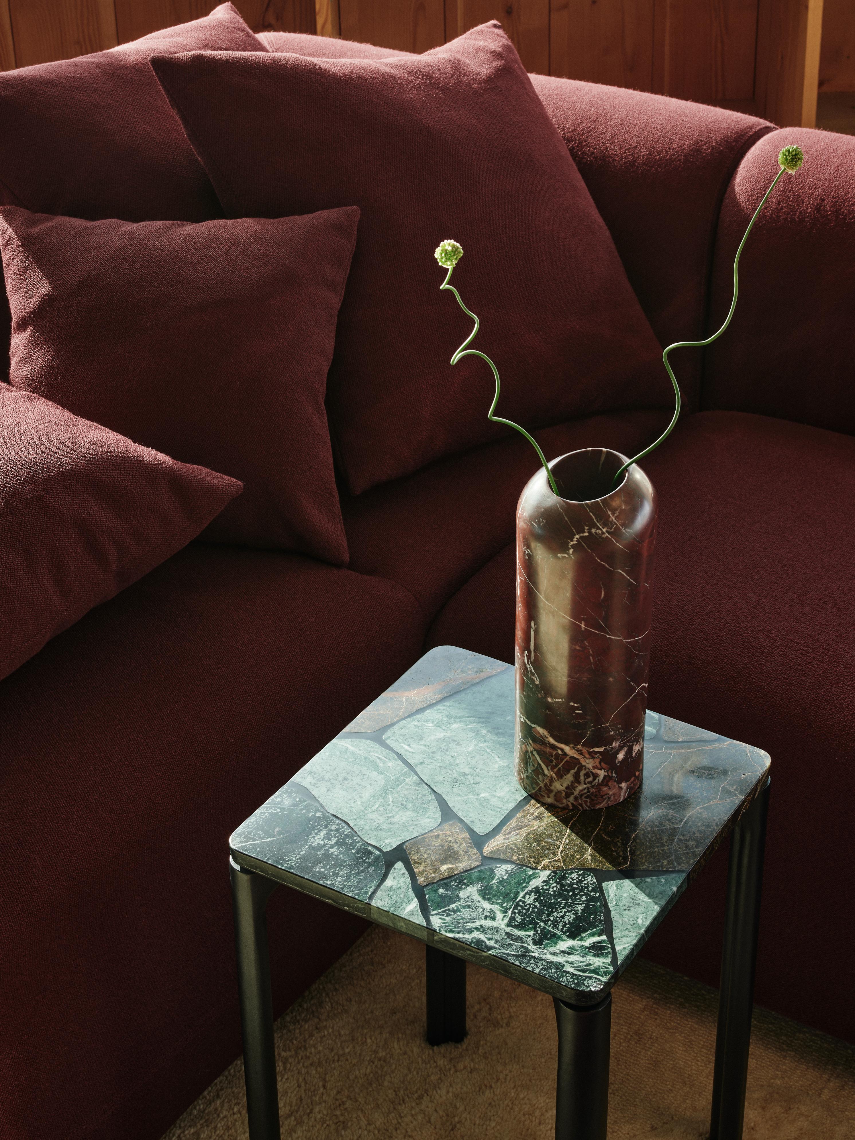 Boulder Vase in Burgundy Marble with Flamingo Design — Tom Dixon