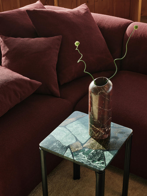 Boulder Vase in Burgundy Marble with Flamingo Design — Tom Dixon