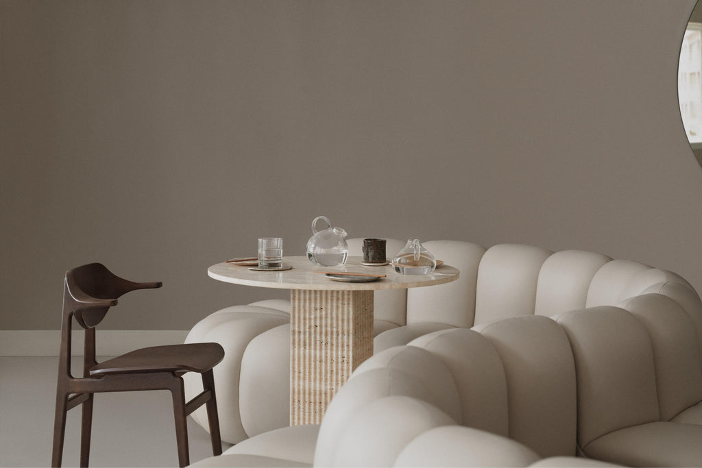 SOHO round table travertine — NORR11