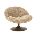 DUCKY armchair in beige with a brown base — By Boo