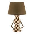 BLOCSY ONE Table Lamp in Brown with Beige — By Boo