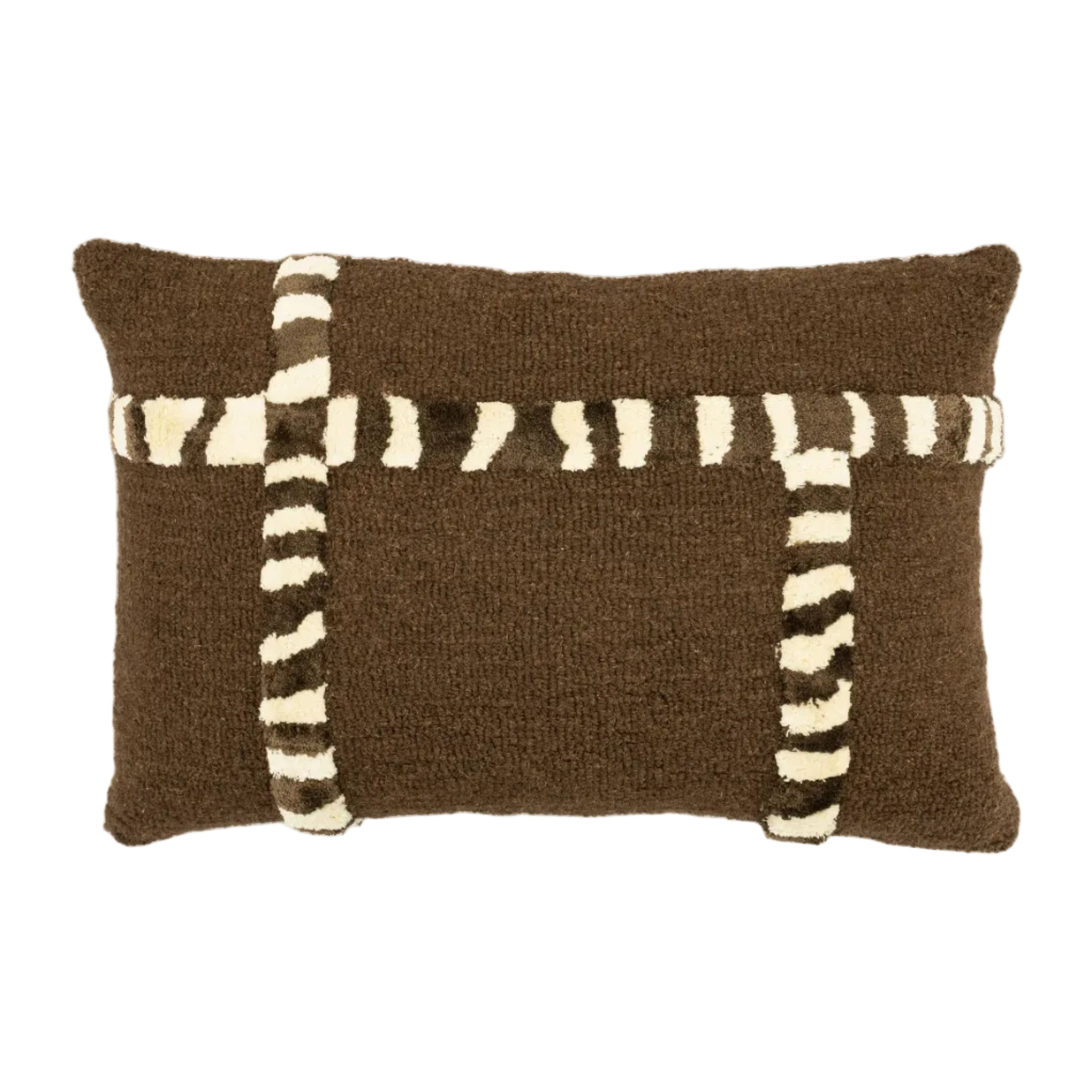 STRIPESCAPE Pillow in Brown with Pattern — By Boo