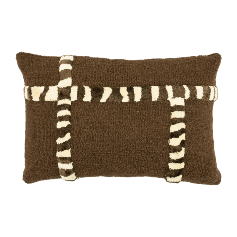 STRIPESCAPE Pillow in Brown with Pattern — By Boo