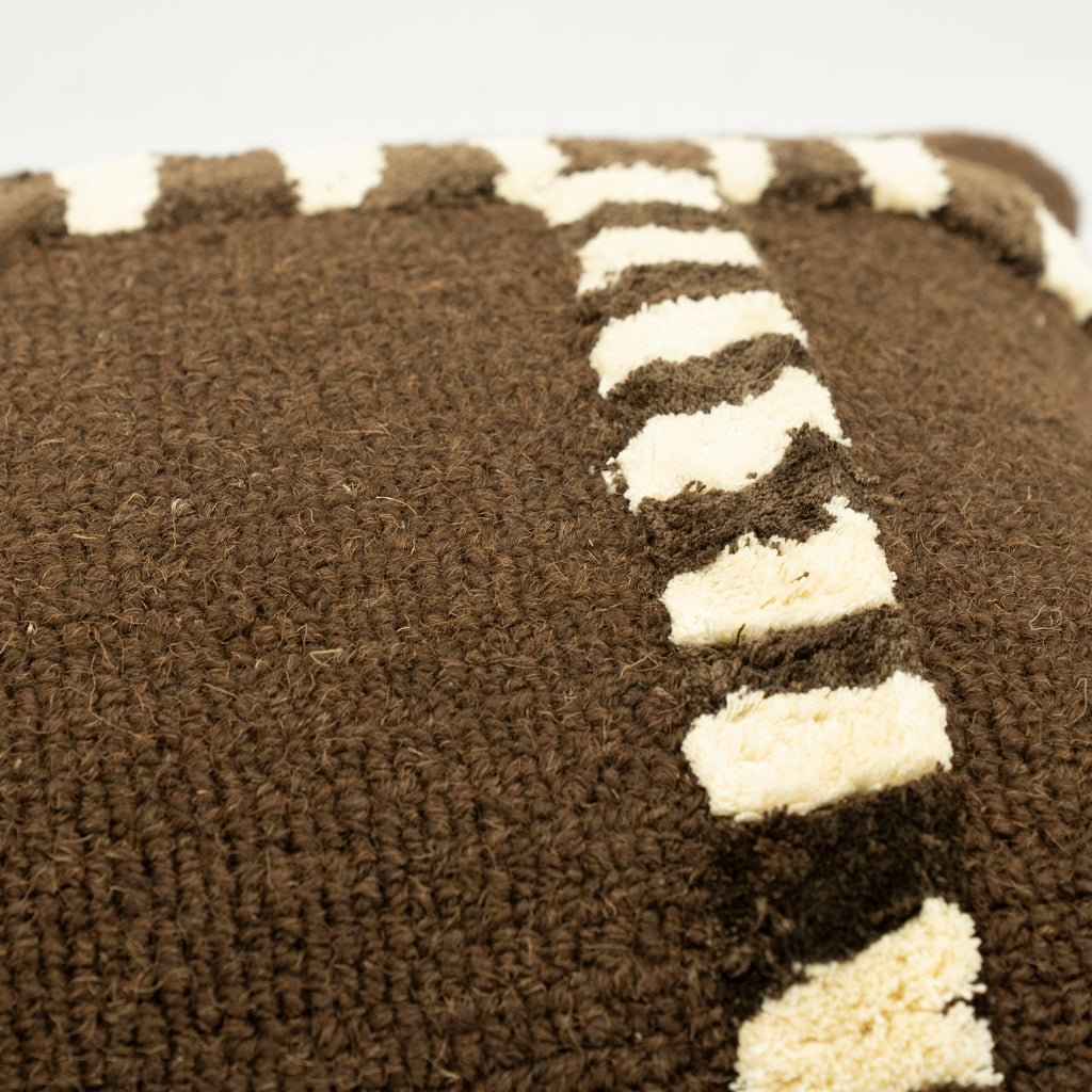 STRIPESCAPE Pillow in Brown with Pattern — By Boo