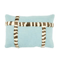 STRIPESCAPE cushion in light blue with a pattern — By Boo
