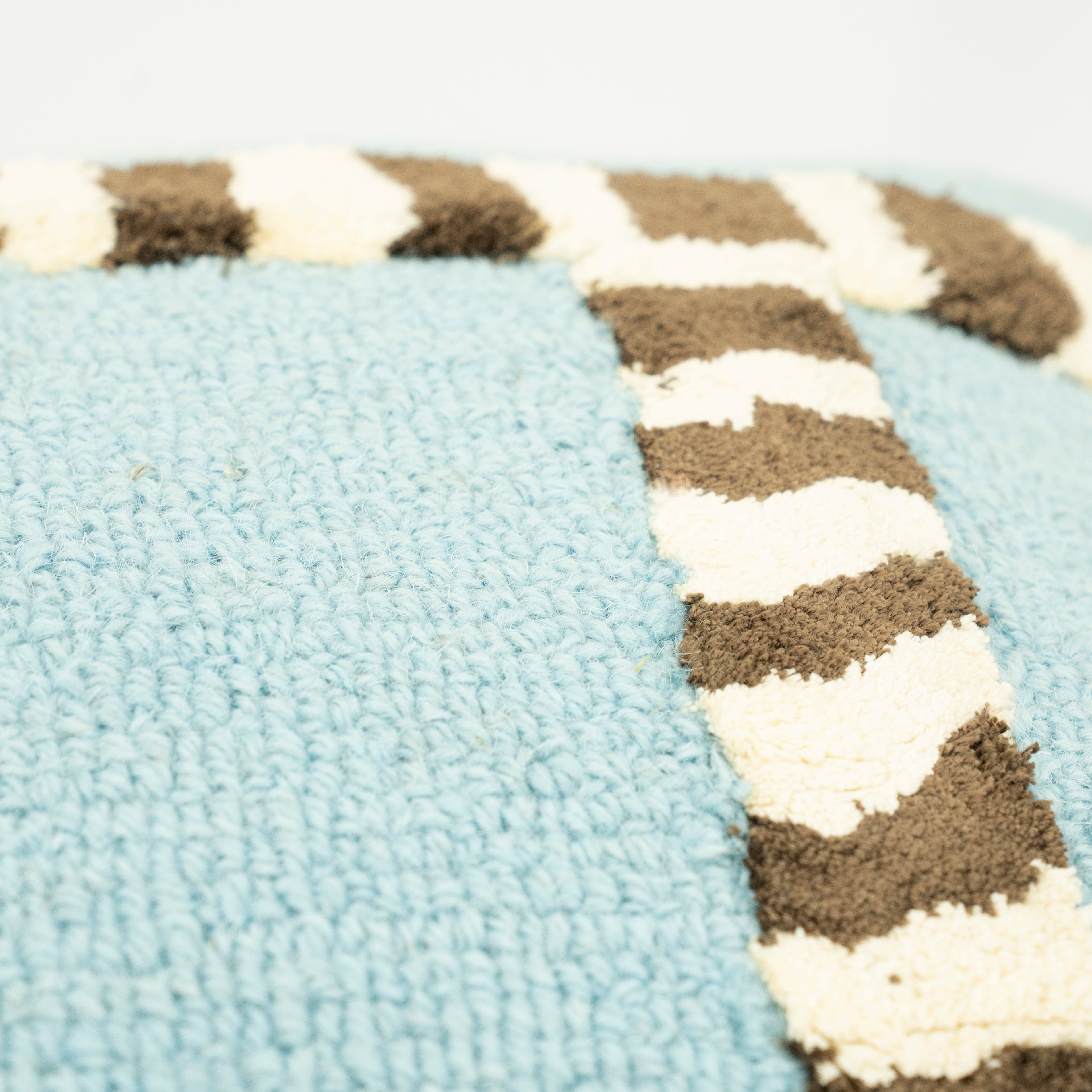 STRIPESCAPE cushion in light blue with a pattern — By Boo