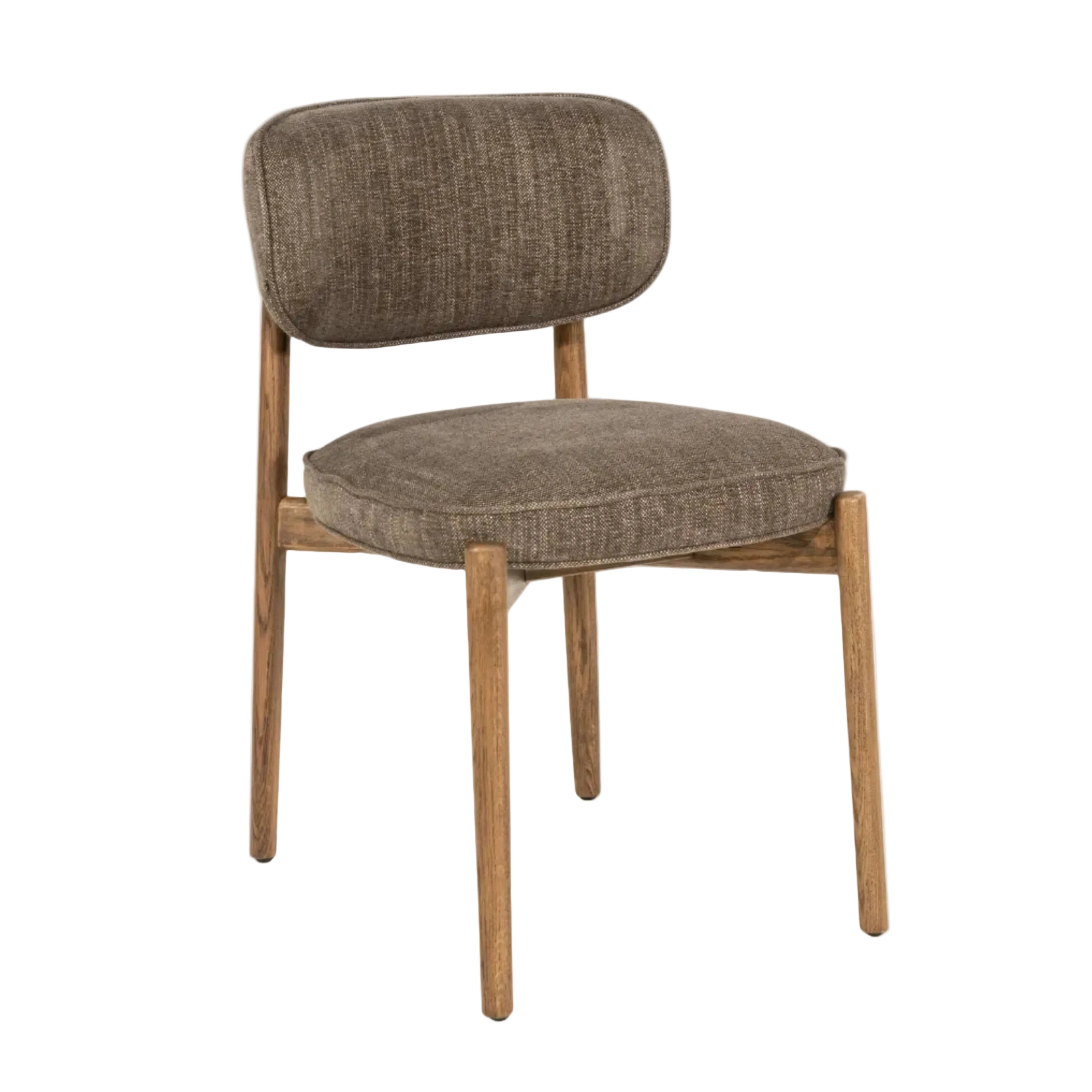 RUNE Chair in Brown with Oak Base — Eleonora
