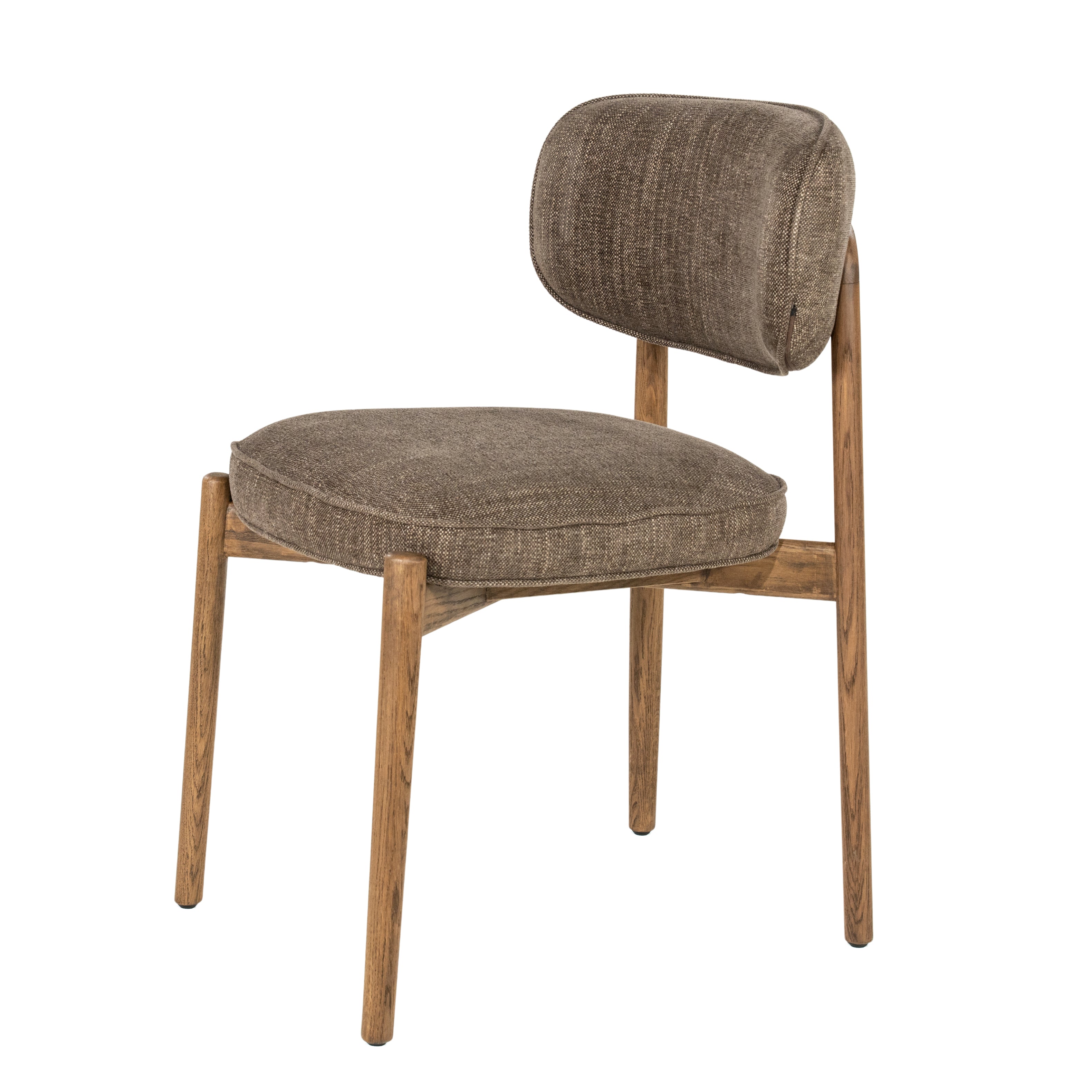 RUNE Chair in Brown with Oak Base — Eleonora