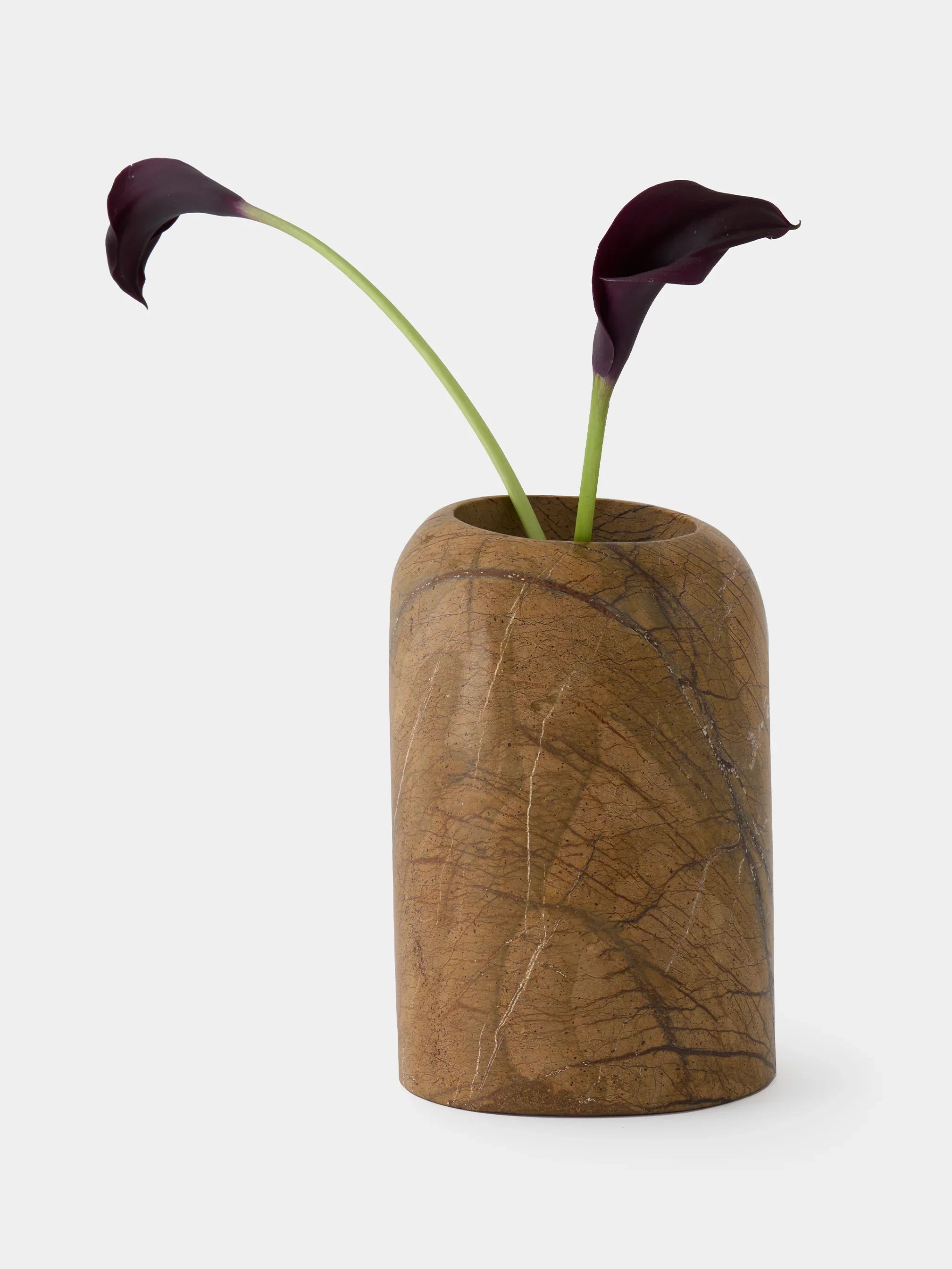 BOULDER Vase in Brown Marble Forest — Tom Dixon