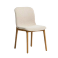 ELNOR chair in beige chenille with an oak base — Kave Home