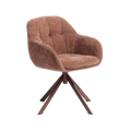 DORINA Brown Chenille Swivel Chair — Kave Home
