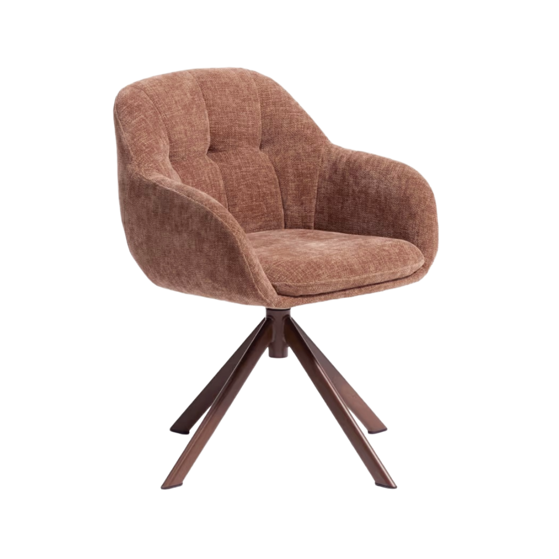 DORINA Brown Chenille Swivel Chair — Kave Home