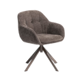 DORINA Brown Chenille Swivel Chair — Kave Home