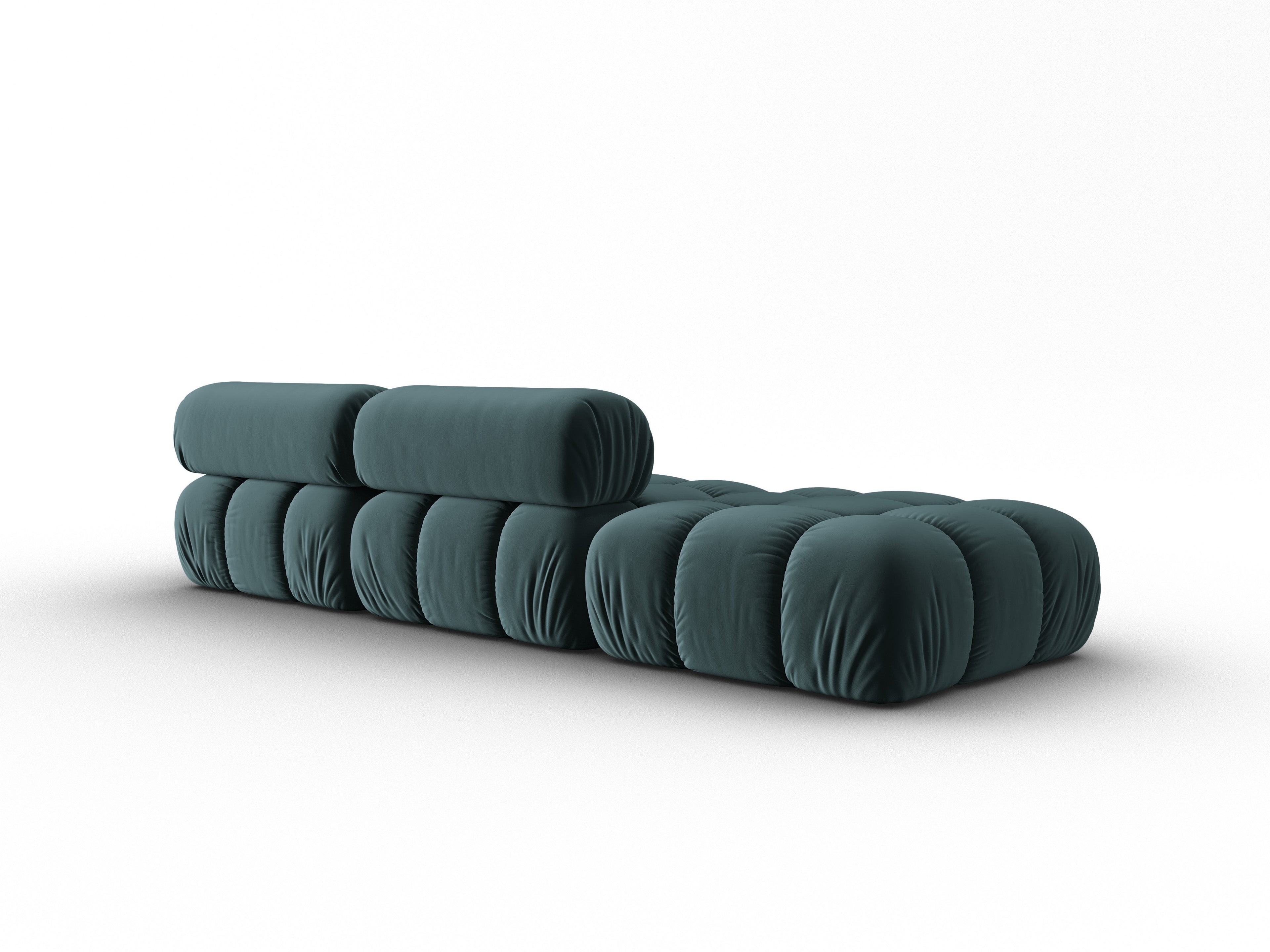 CORTINA turquoise velvet 3-seater open left sofa — Cosmopolitan Design