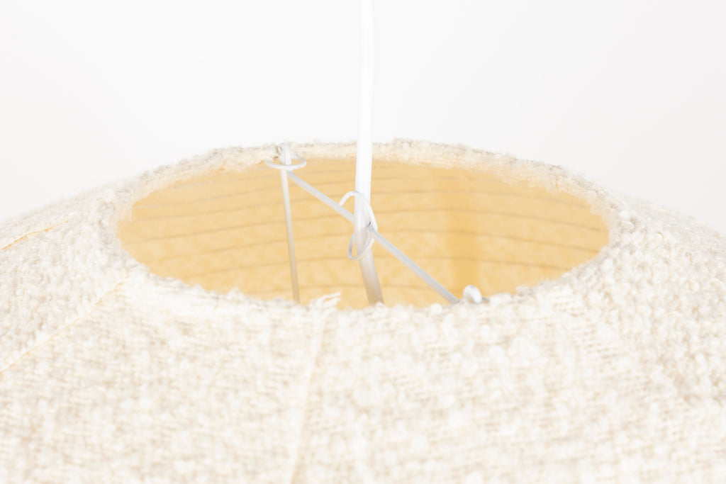 COCOON Cream Bouclé Pendant Lamp — Zuiver