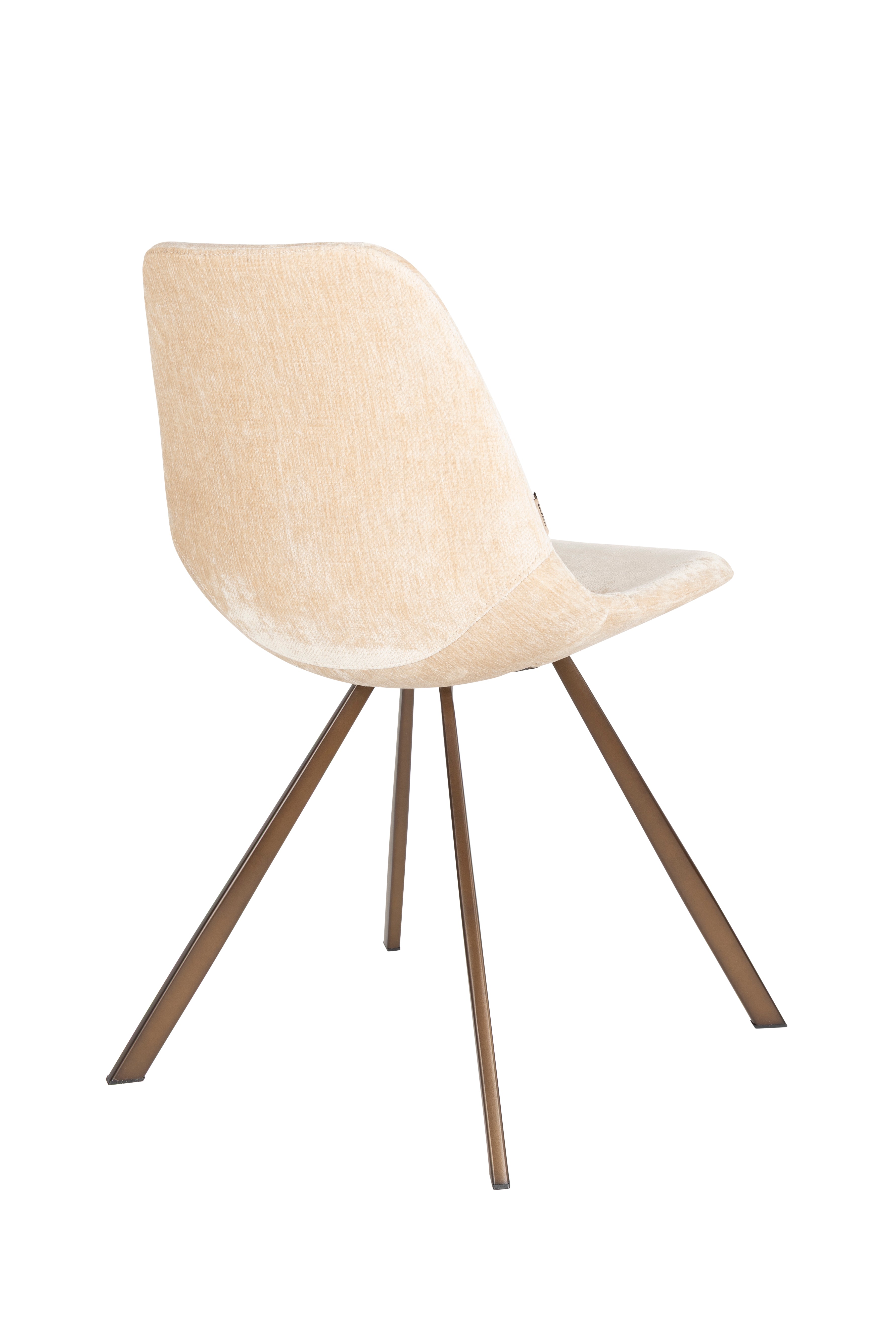 FRANKY chair in beige with a brown base — Dutchbone