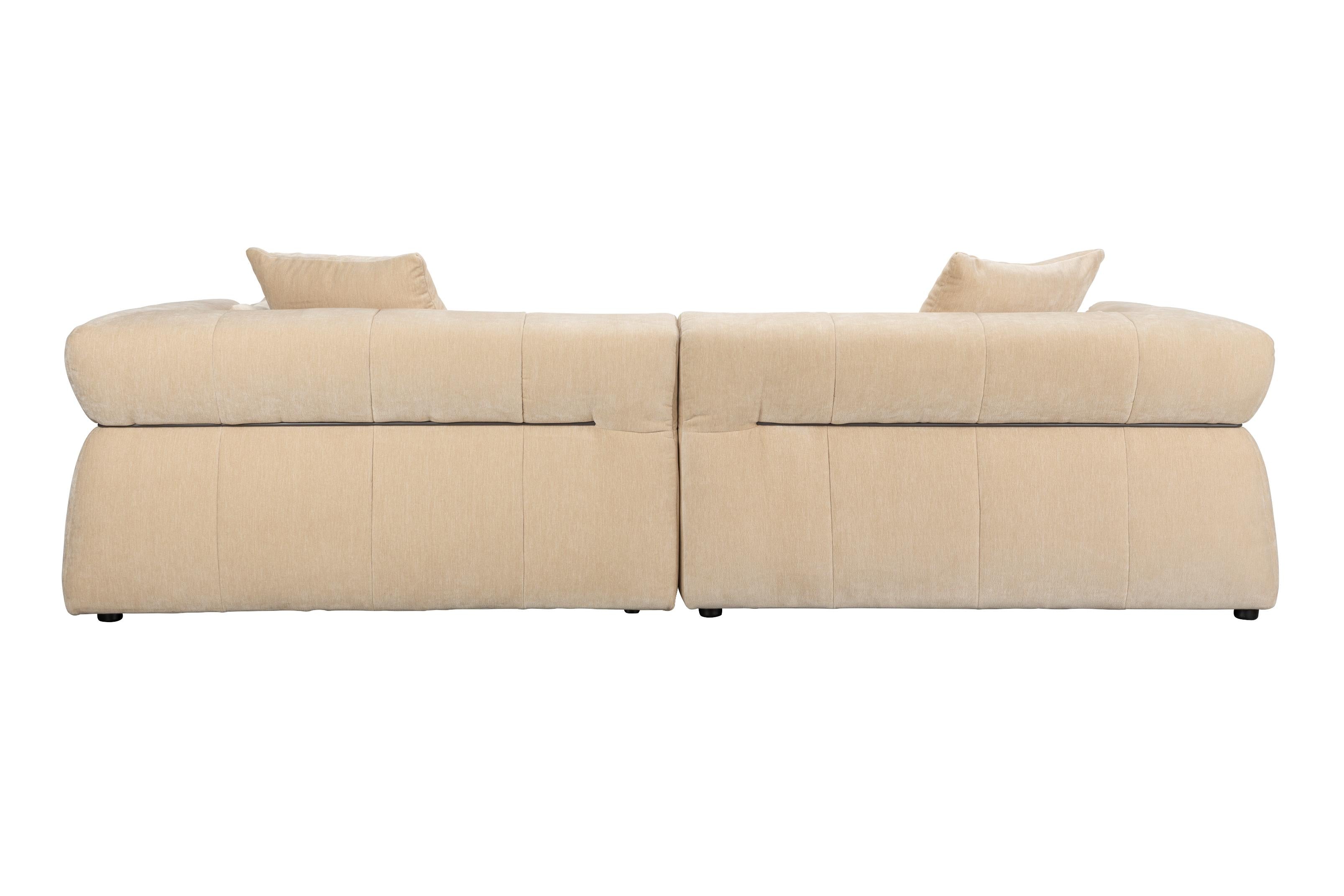 Left-facing HODGE corner sofa in beige — Dutchbone