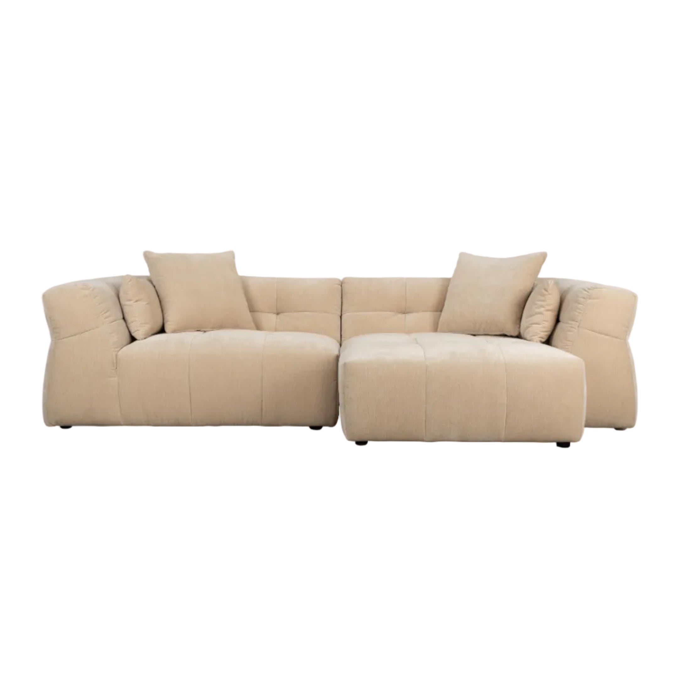 Right-facing corner sofa HODGE beige — Dutchbone