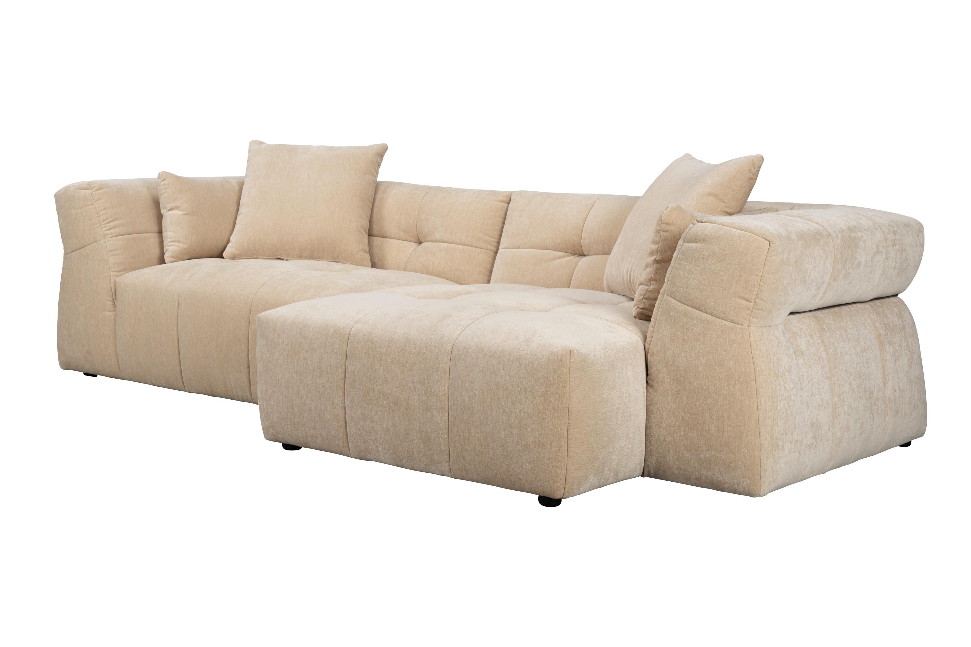 Right-facing corner sofa HODGE beige — Dutchbone