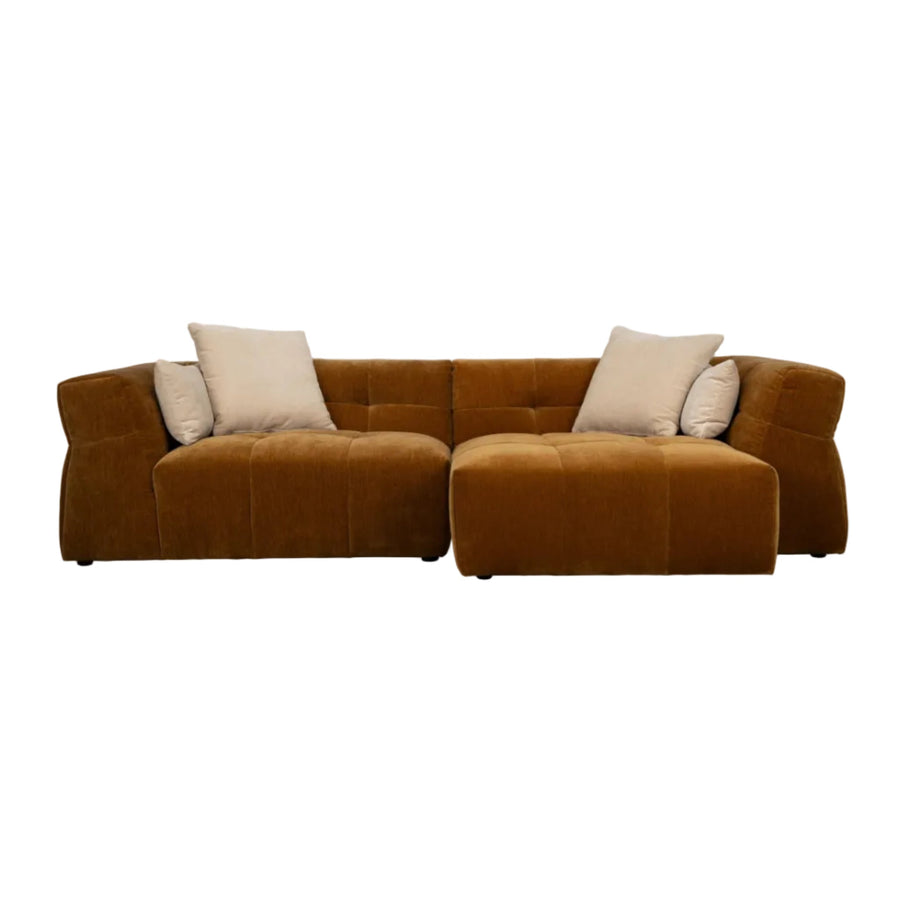 Right-facing corner sofa HODGE ochre — Dutchbone