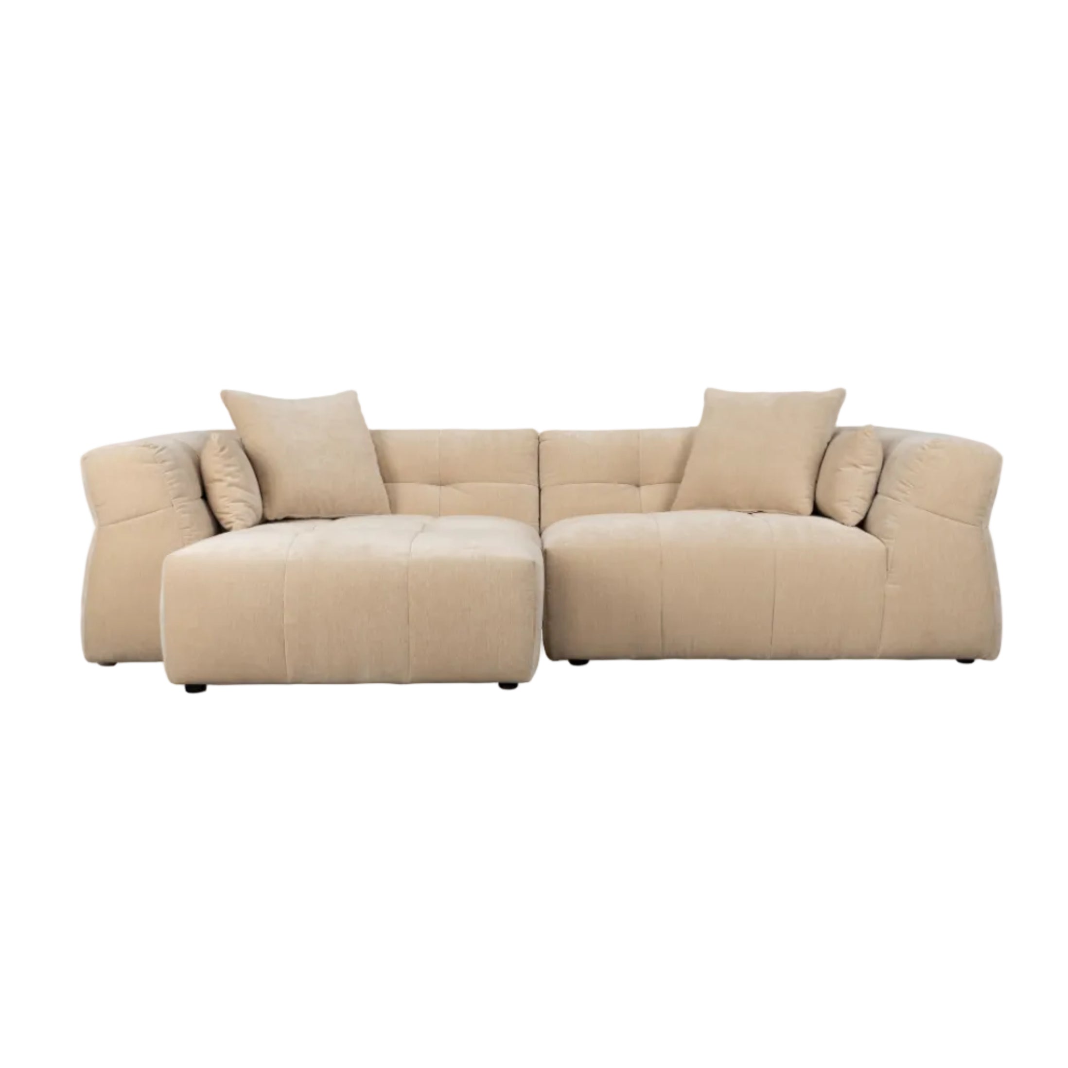 Left-facing HODGE corner sofa in beige — Dutchbone