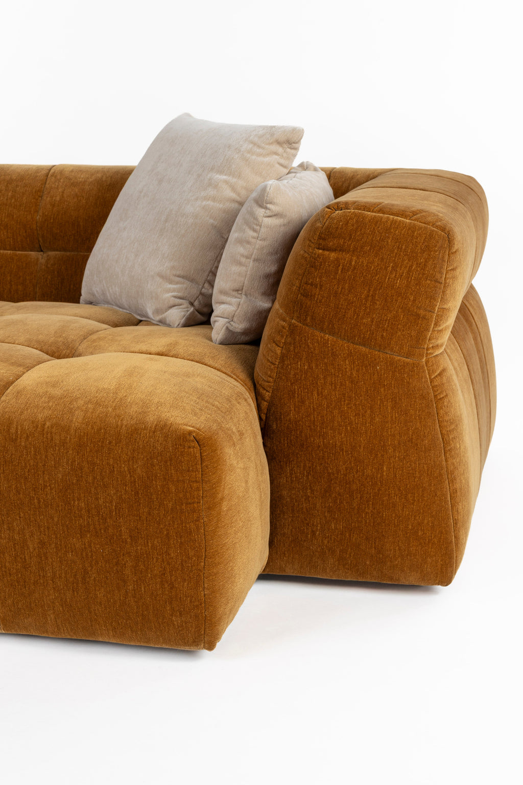 Right-facing corner sofa HODGE ochre — Dutchbone