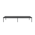 LINEAR SYSTEM Office Desk - CONFIGURATION 2 in black nanolaminate with a black base — Muuto
