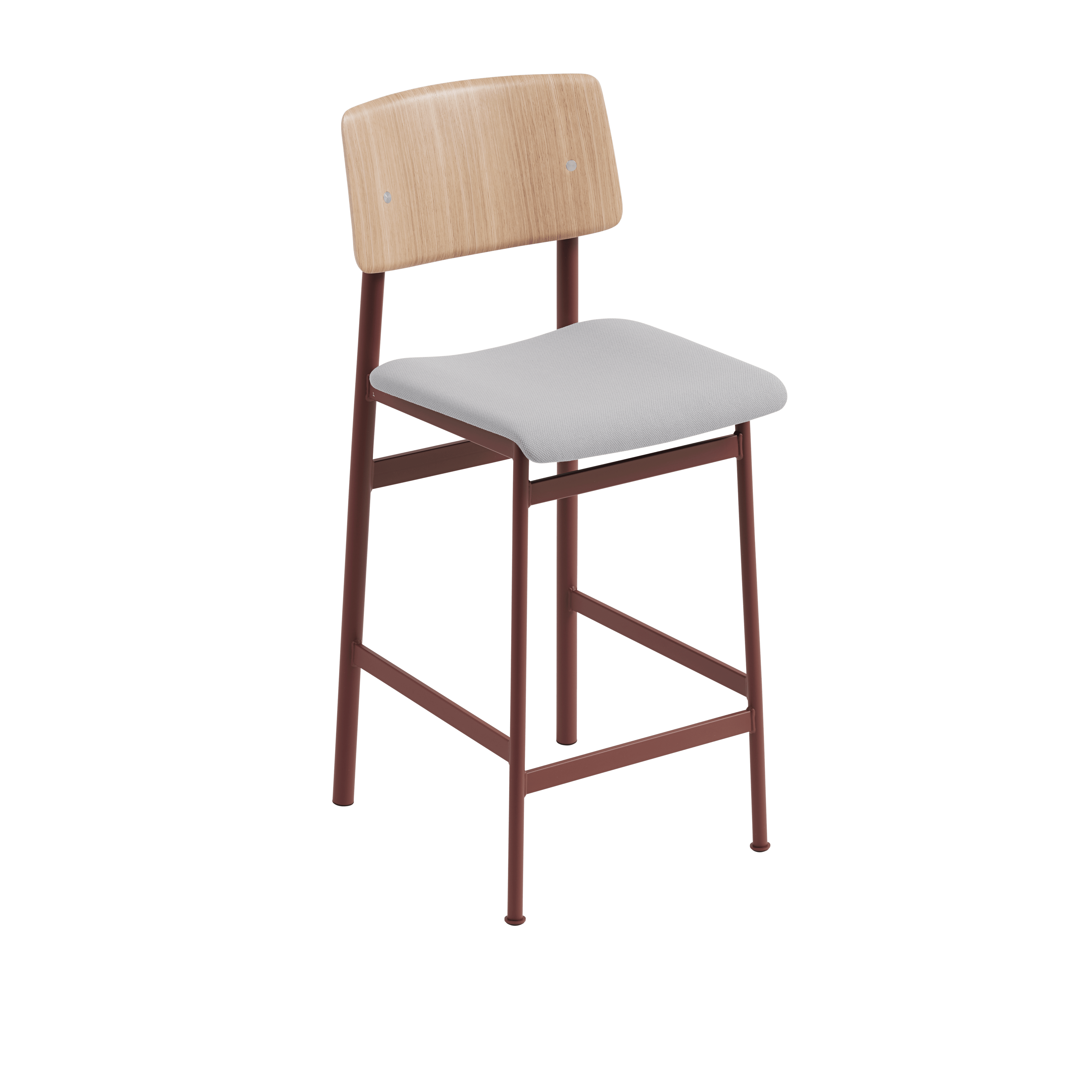 Personalized LOFT Bar Stool with Burgundy Base — Muuto