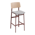 Personalized LOFT Bar Stool with Burgundy Base — Muuto