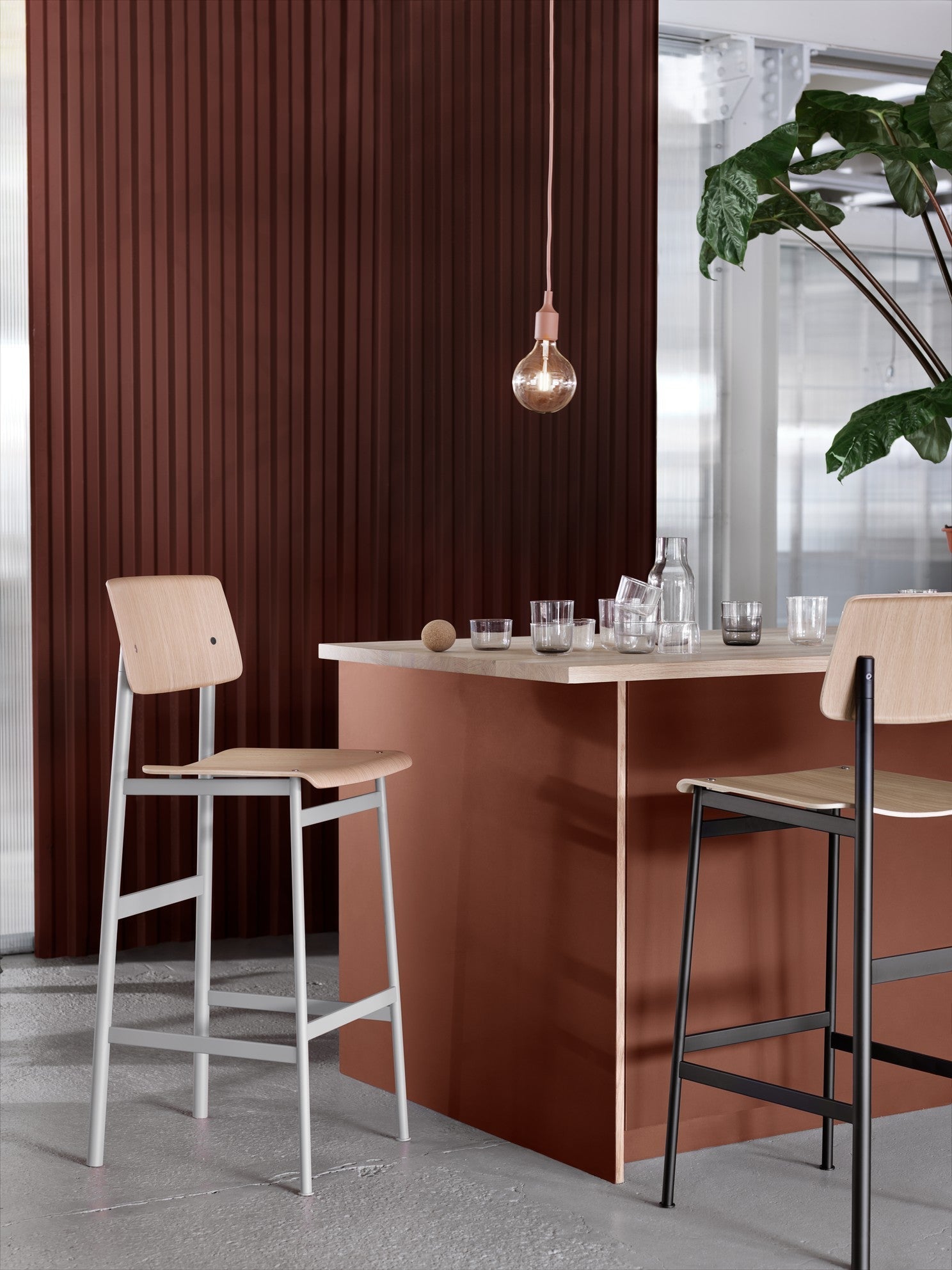 Personalized LOFT Bar Stool with Light Gray Base — Muuto