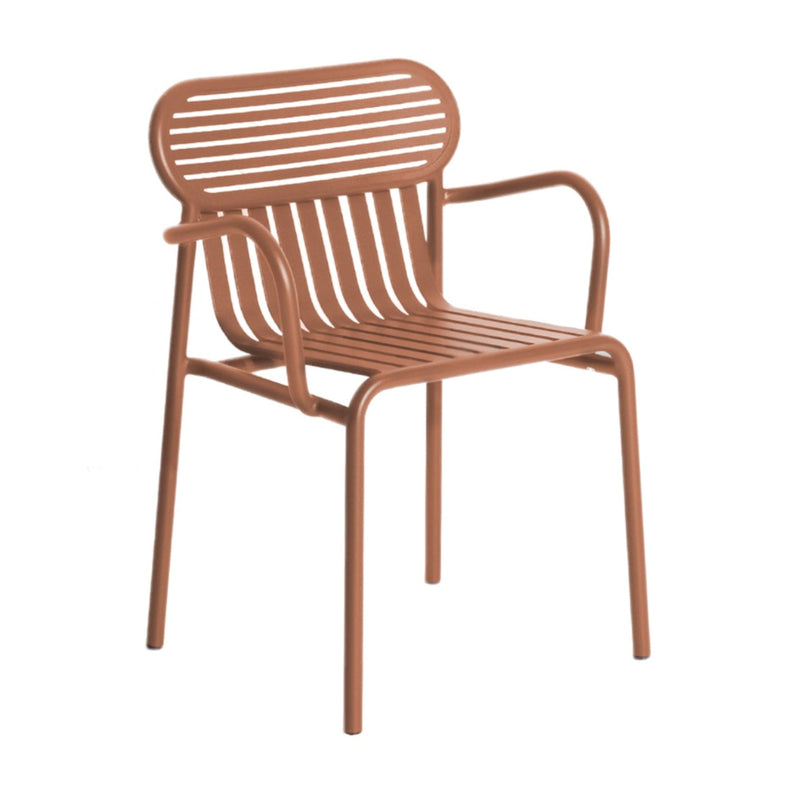 WEEK-END Armchair with Armrests in Terracotta — Petite Friture