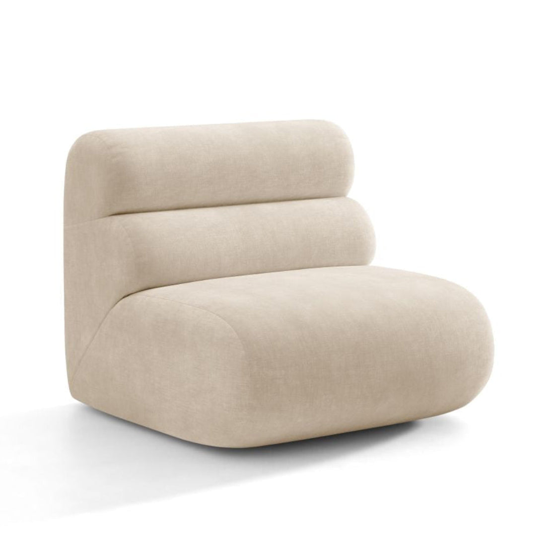 Neo Armchair / Module in Light Beige Chenille — Micadoni