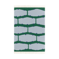RIO Fringe Rug in Blue with Green and Cobalt — Carpets & More