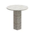 SOHO round table gray travertine — NORR11