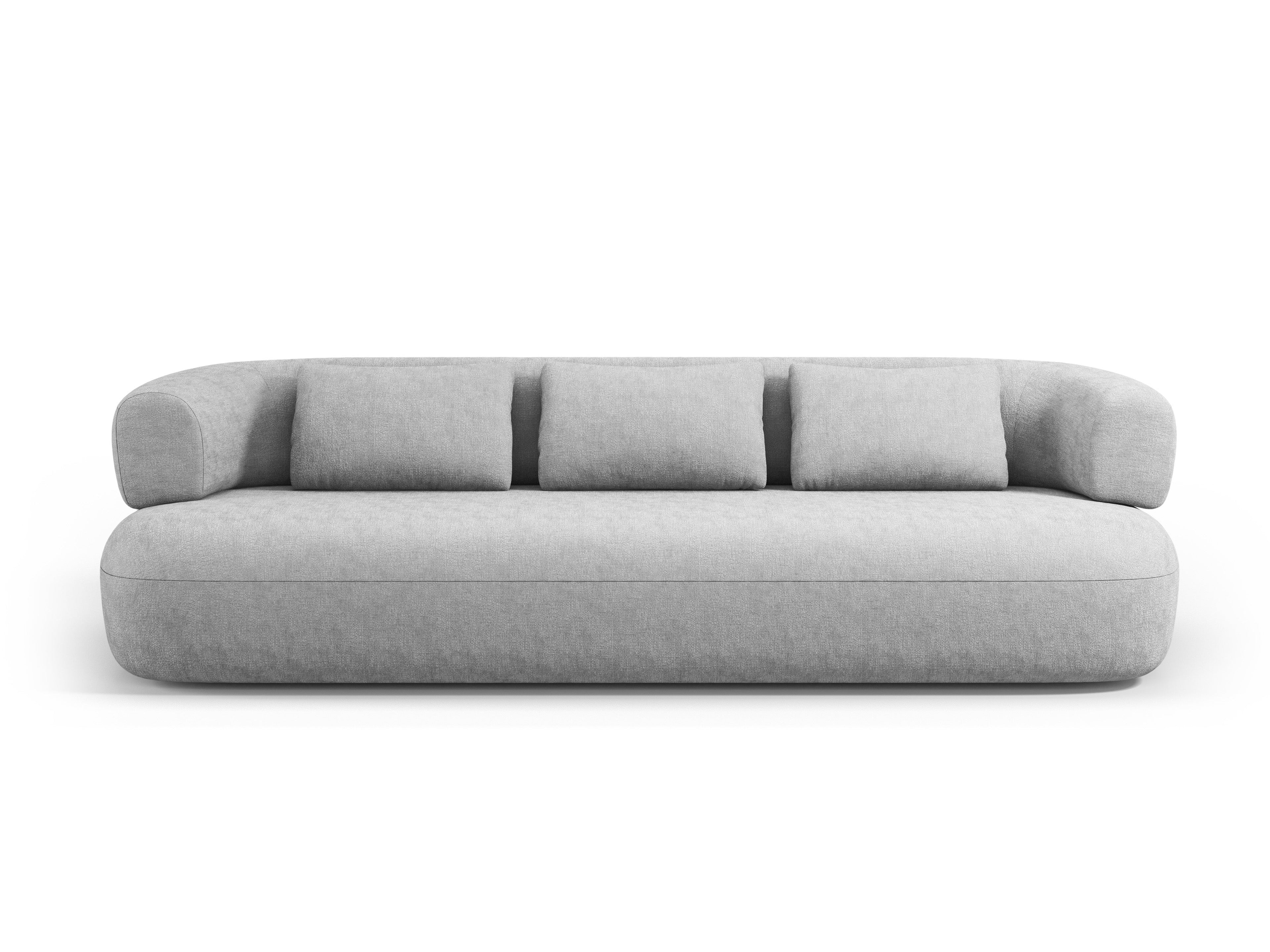 Aldrin 3.5-Seater Sofa in Gray Chenille — Windsor & Co