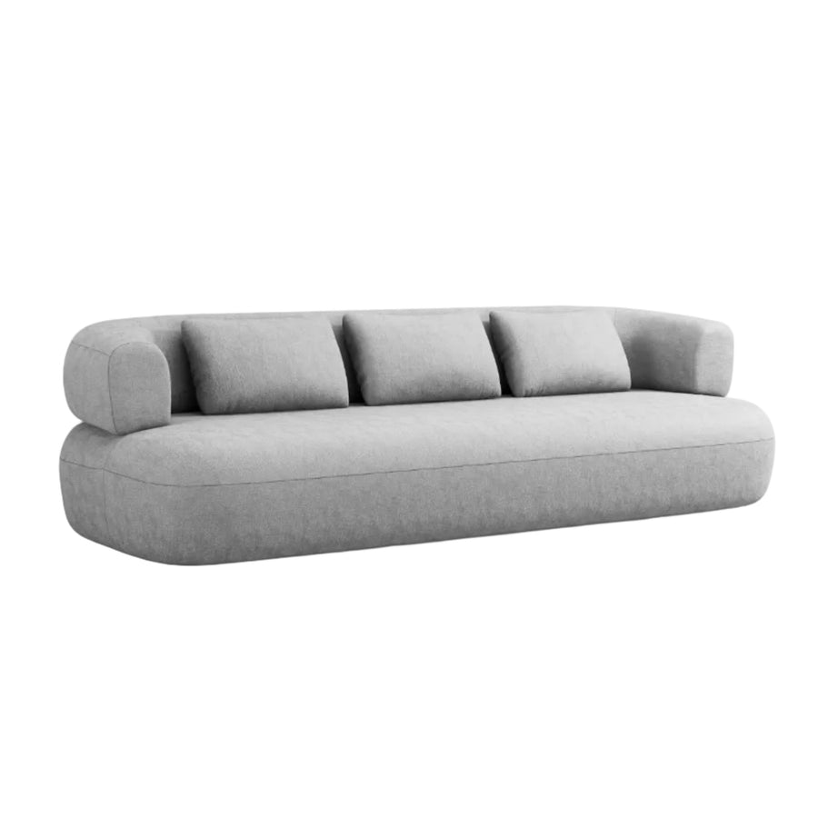 Aldrin 3.5-Seater Sofa in Gray Chenille — Windsor & Co