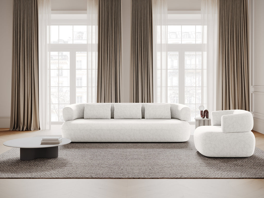 3.5-Seater Sofa ALDRIN Light Beige Chenille — Windsor & Co