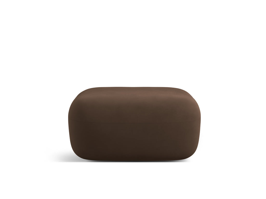 Chocolate Velvet Pouf ALDRIN — Windsor & Co
