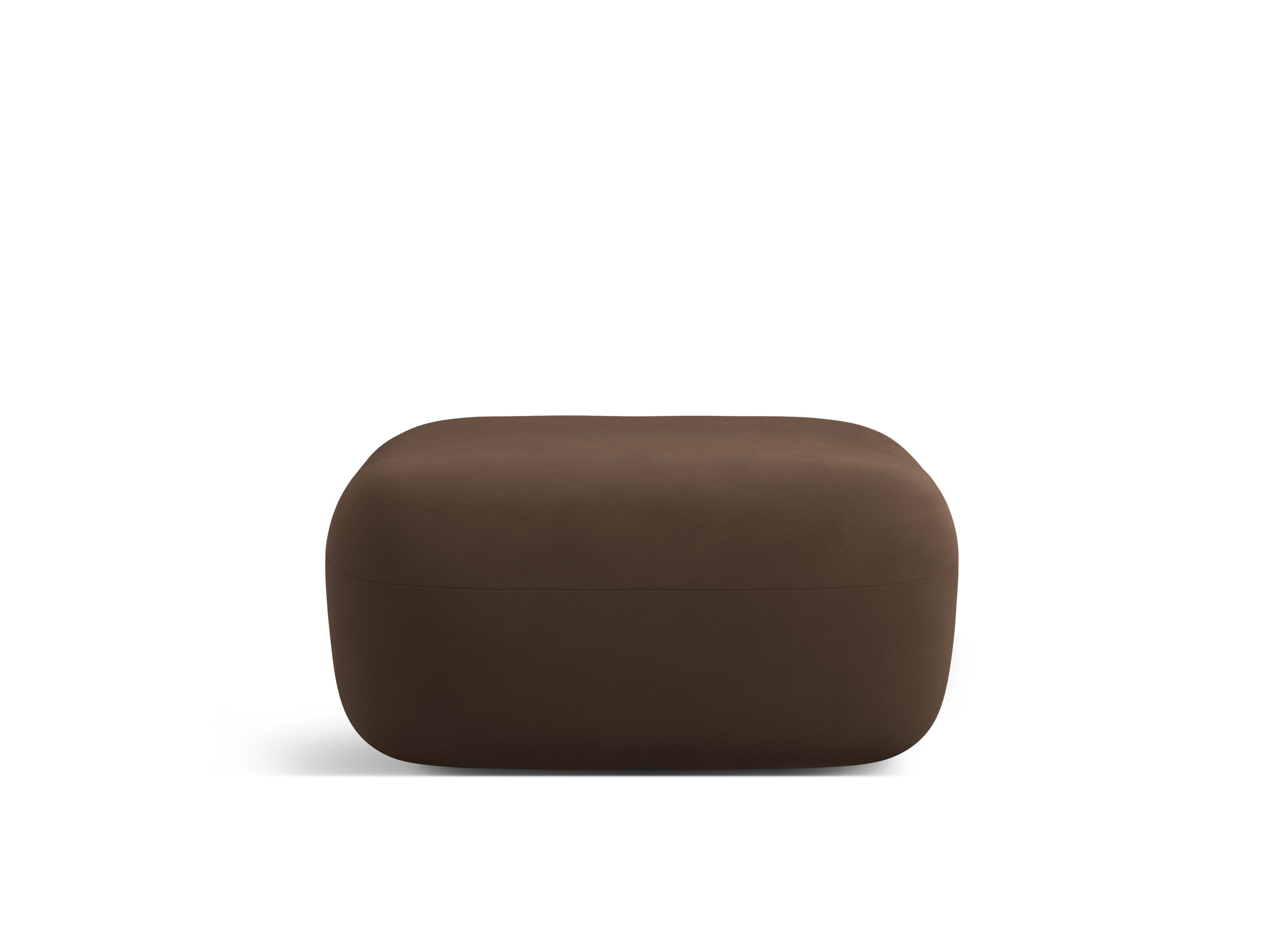 Chocolate Velvet Pouf ALDRIN — Windsor & Co