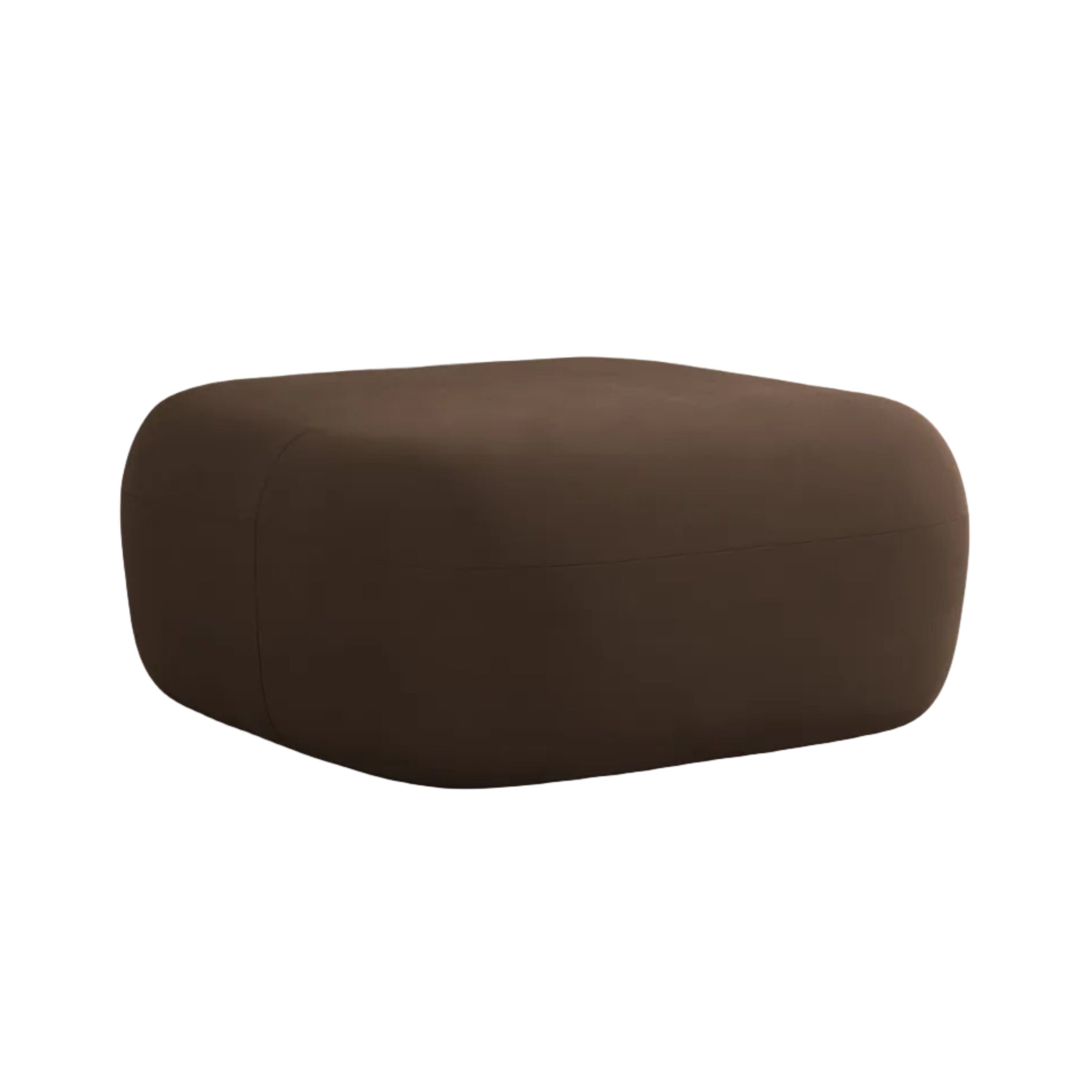 Chocolate Velvet Pouf ALDRIN — Windsor & Co