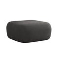 Aldrin Velvet Pouf in Dark Gray — Windsor & Co